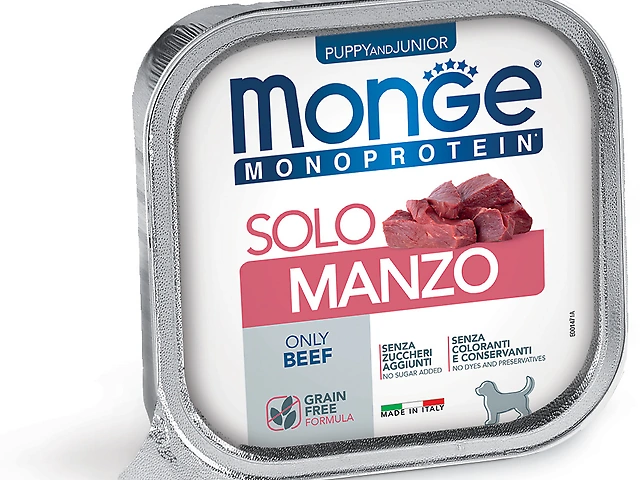 MONGE DOG WET Puppy and Junior Monoprotein Solo BEEF паштет, яловичина 150гр