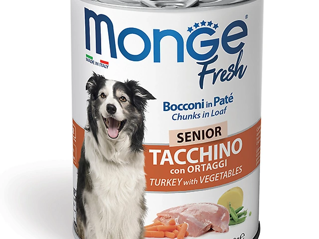 MONGE DOG WET Senior Dog Fresh Turkey with Vegetables індичка з овочами, паштет 400гр