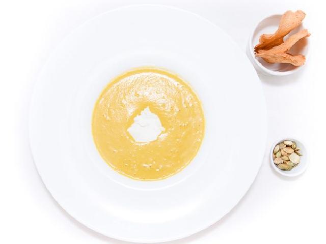 Тыквенный крем-суп с сыром филадельфия
