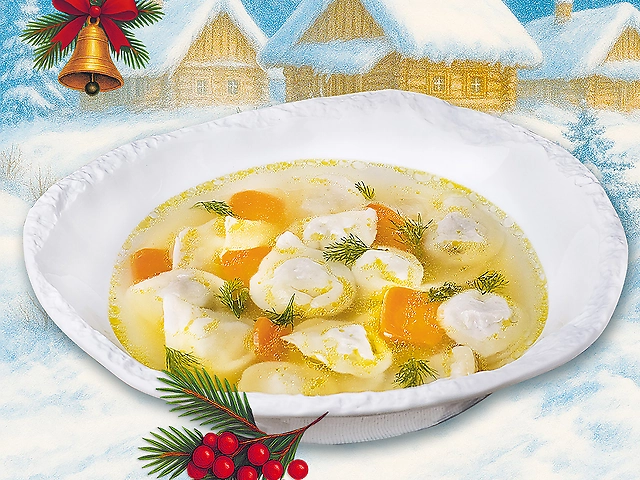 Домашній бульйон з Вушками зі свининою