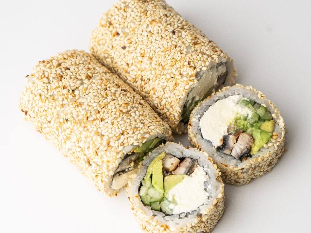 Рол Філадельфія з вугрем в кунжуті: Філадельфія з вугрем в кунжуті