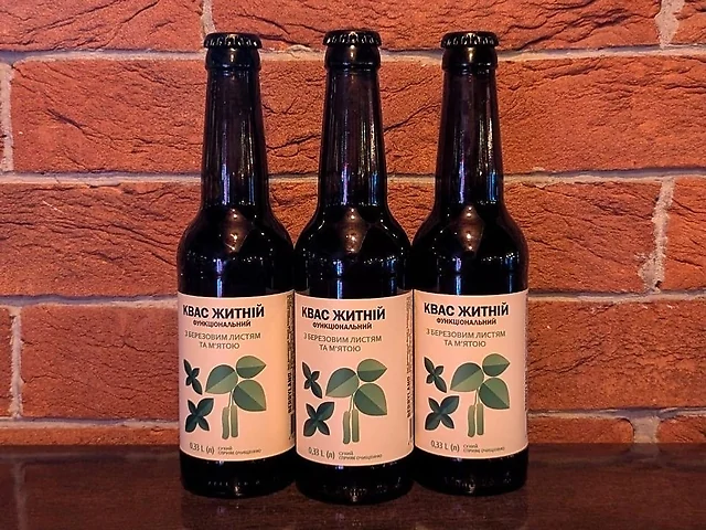Крафтовий квас житній з березовим листям та мятою від BerryLand