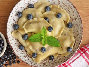 Вареники с черникой