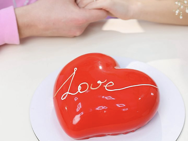 Мусовий тортик серце, Манго маракуйя 0,9л