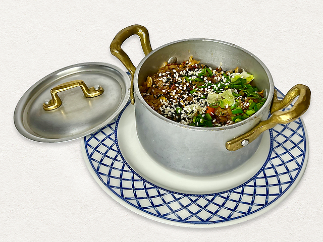Рис Хібачі з овочами та куркою