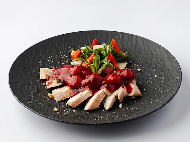 Turkey fillet with stewed Strawberries