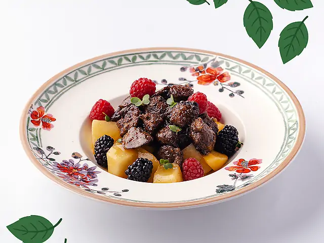 Карамелізована куряча печінка