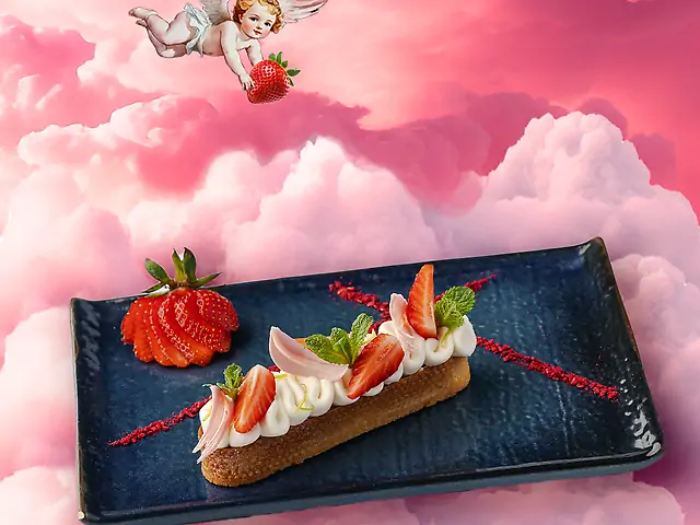 Tart with Strawberry confit