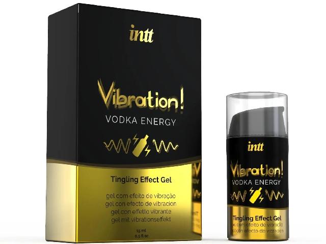 Жидкий вибратор Intt Vibration Vodka (15 мл), густой гель, очень вкусный, действует до 30 минут