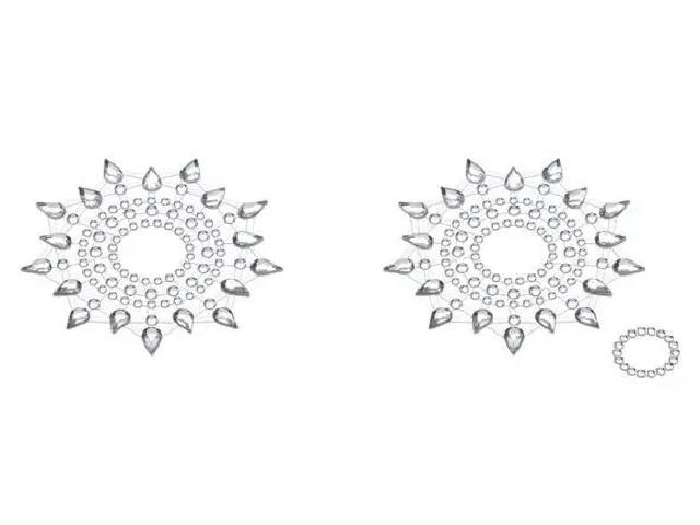Пэстис из кристаллов Petits Joujoux Gloria set of 2 - Silver, украшение на грудь
