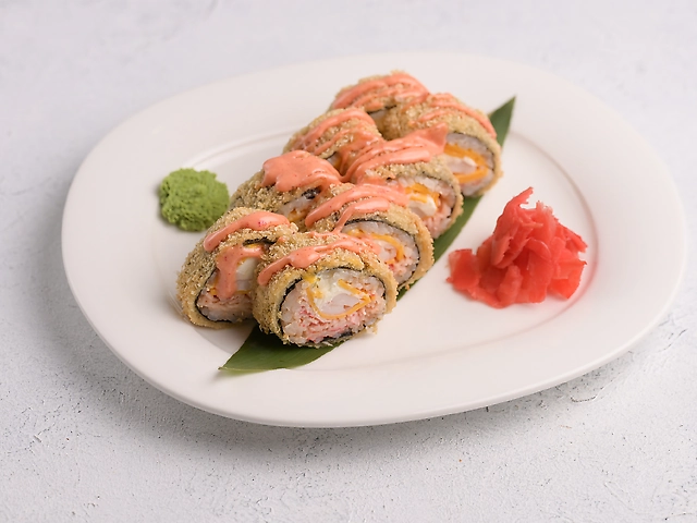 Гарячий рол зі сніжним крабом і сиром