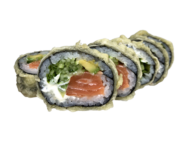 Гарячий рол з лососем