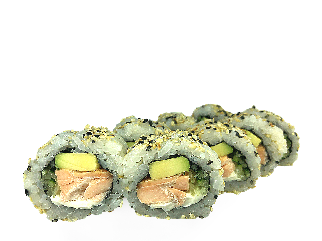 Урамакі із запеченим лососем