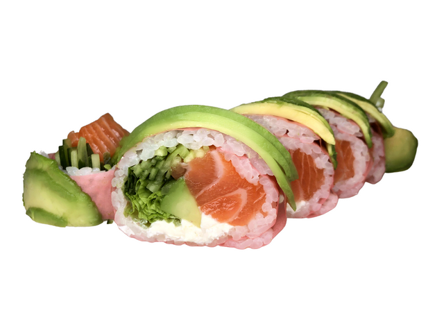 З лососем в авокадо в соєвому норі