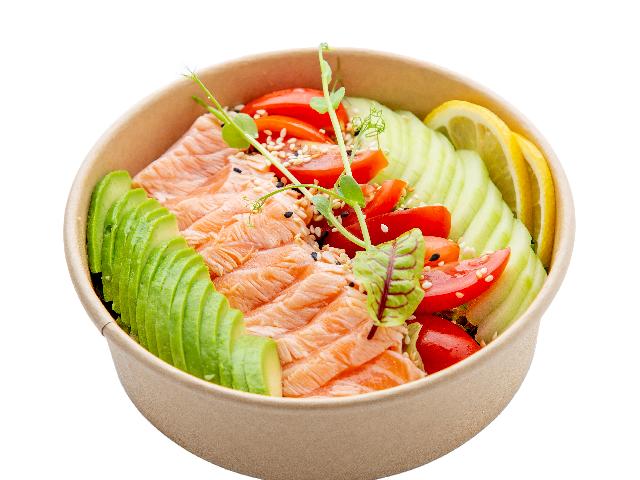 Салат з Лососем татакі