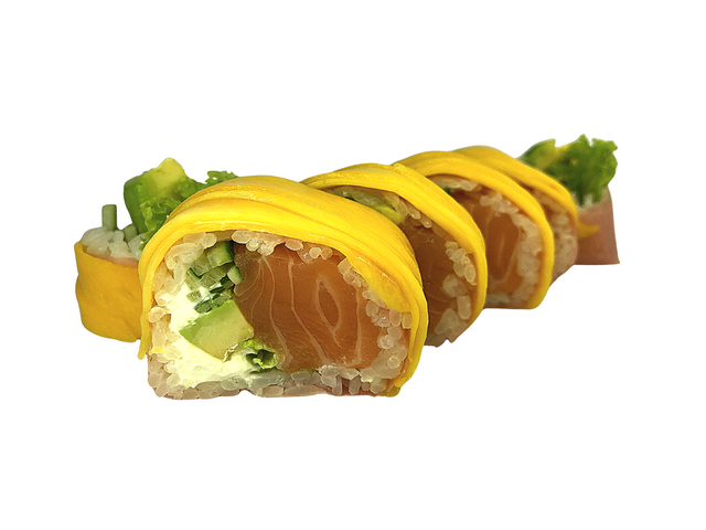 З лососем в манго в соєвому норі