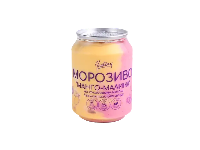 Манго-малина на кокосовому молоці без цукру