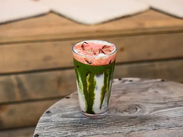 Matcha two strawberries