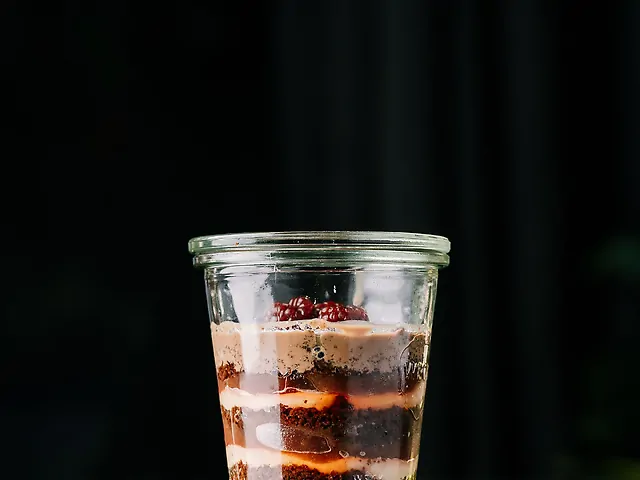 Healthy трайфл шоколад-малина