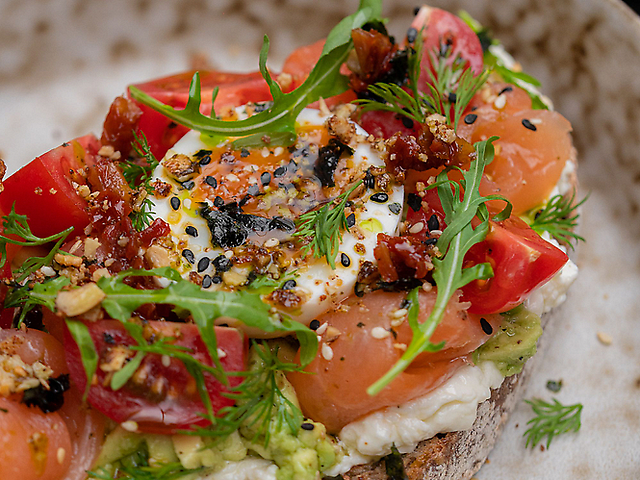 Salmon avocado toast