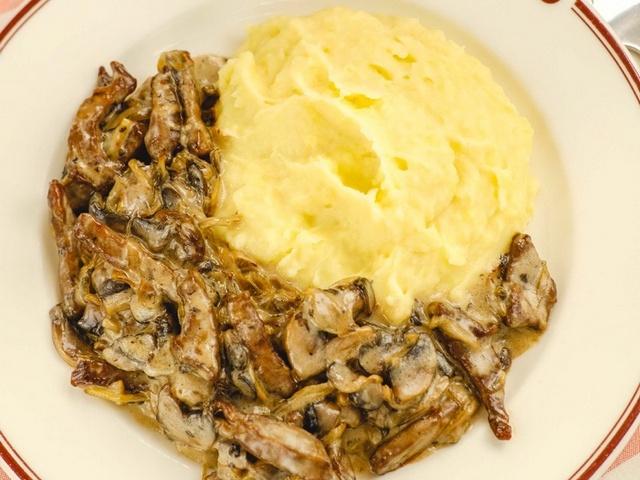 Бефстроганов из телятины + гарнир