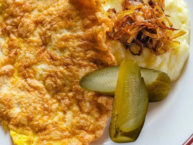 Большая куриная отбивная + гарнир