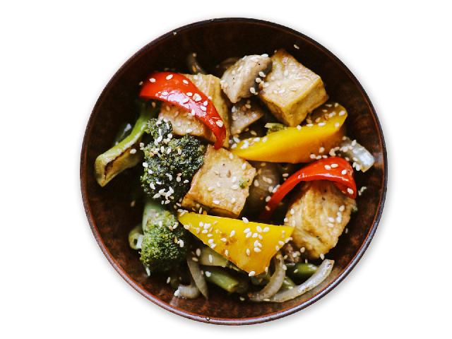 Тофу з овочами