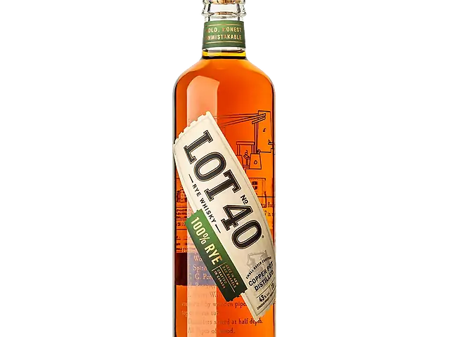 Віскі LOT NO.40 100% Rye Cooper Pot Distilled 43.0% 0.7л
