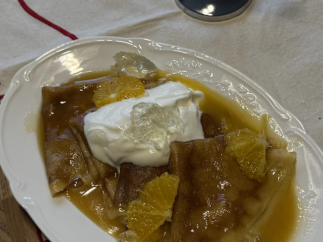 Креп Сюзетт з желе з шампанського