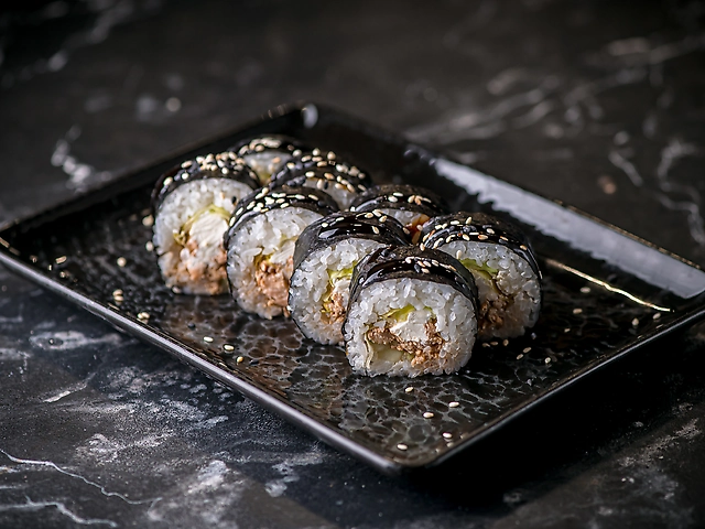 Рол Футомаки с жареным лососем