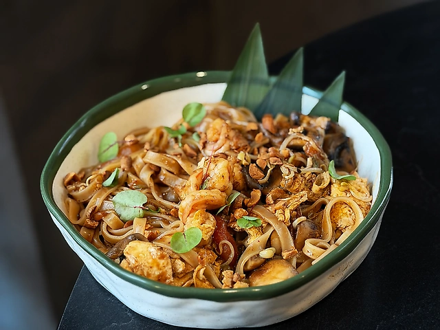 Рисова локшина з креветками