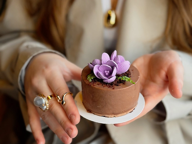 Мусове тістечко шоколад - вишня