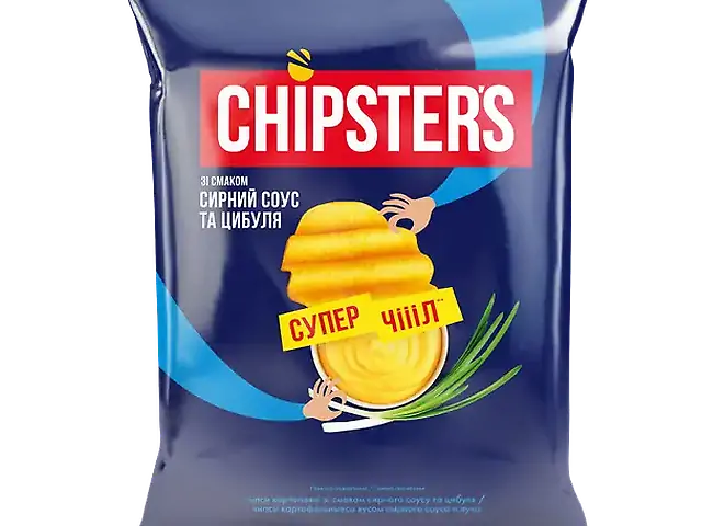 Чипси Chipsters сирний соус з цибулею
