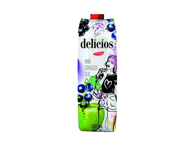 Сік Delicios Яблуко-Чорна смородина 1л.