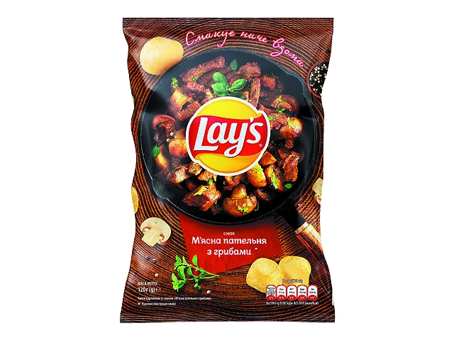 Чипси Лейс "М'ясна пательня з грибами" 120г
