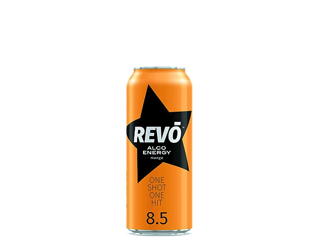 Енергетик слабоалкогольний Рево "Манго" алк. 8,5% банка 0,5л