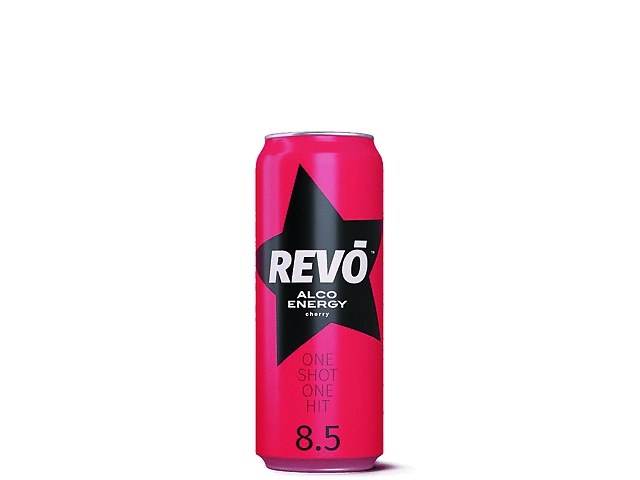 Енергетик слабоалкогольний Рево "Вишня" алк. 8,5% банка 0,5л