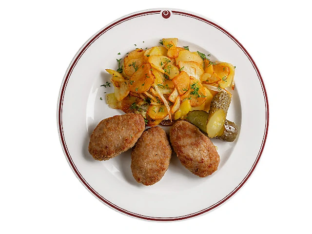 Котлети з трьох видів мяса + гарнір