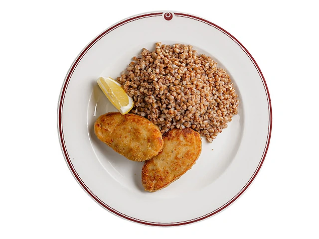 Котлети з риби та креветки + гарнір