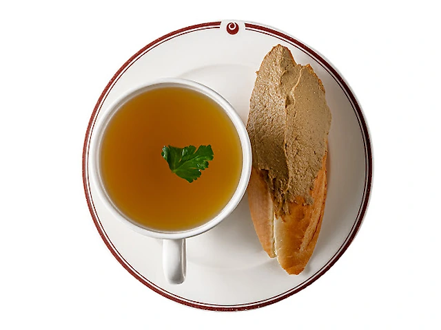 Чашка курячого бульйону + Грінка  з паштетом