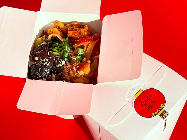 Рисова локшина з креветками