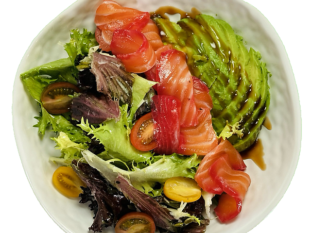 Салат із лососем та авокадо: Салат із  лососем та авокадо