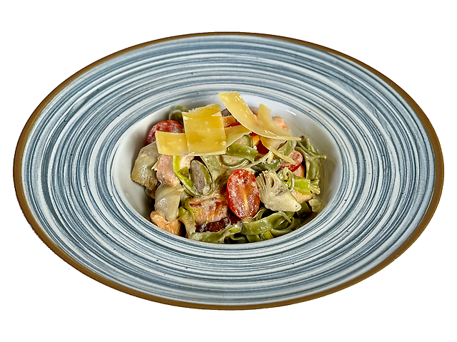 Паста із лососем та артишоком