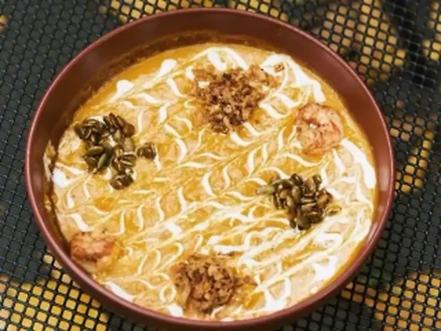 Гарбузовий суп з креветкою