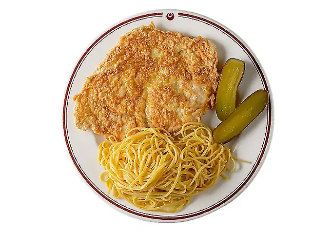 Велика куряча відбивна+ гарнір