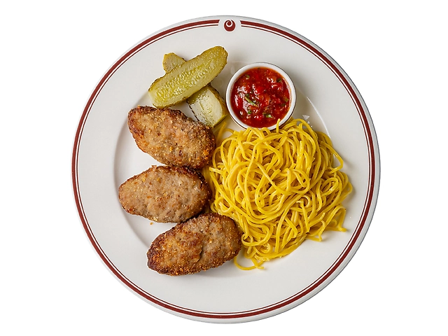 Котлети із трьох видів м'яса + гарнір