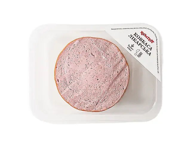 Ковбаса лікарська в упаковці (власне виробництво)