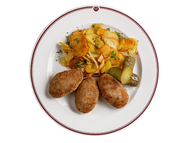 Котлети із трьох видів м'яса + гарнір