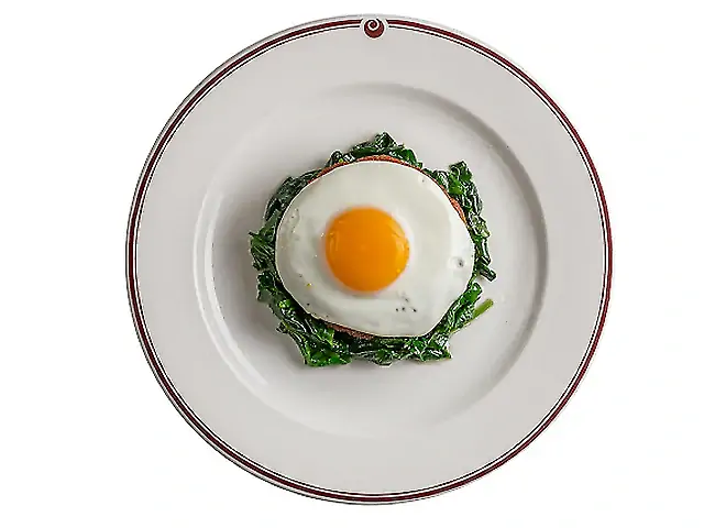 Біфштекс зі шпинатом