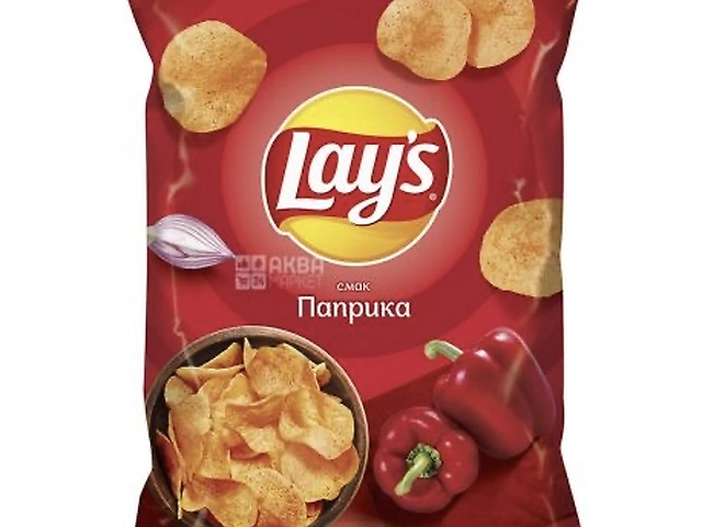 Чіпси Lays 120гр смак Паприки